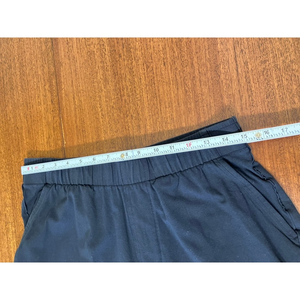 Pact Mens Organic Cotton Knit Lounge Shorts Black Size L Elastic Waist Pocket - Picture 6 of 12